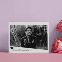 Convites Quadro Ângulo de Foto Graduado Mínimo