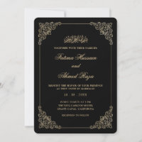 Quadro Antigo Barroco Dourado Casamento Muçulmano 