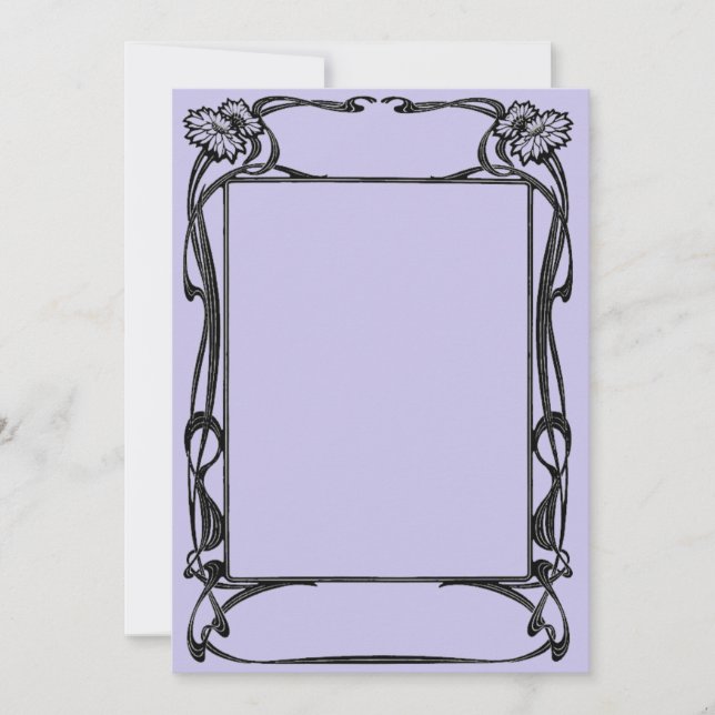 Convites quadro Art Nouveau (Frente)