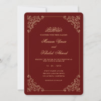 Quadro Barroco Dourado Ornate Casamento Muçulmano