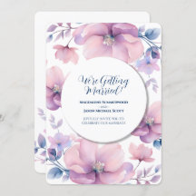 Quadro Branco Círculo Azul Roxo Fundo Floral