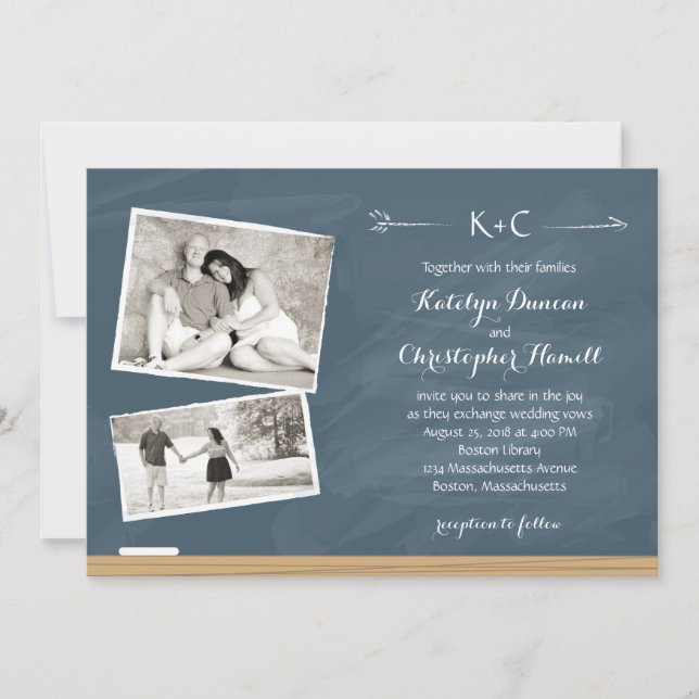 Convites Quadro com fotos | que Wedding (Frente)