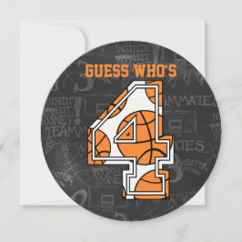 Convites Quadro de Basquete 4º Festa de Aniversário