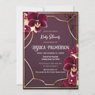 Convites Quadro de Bloomias da Orquídea Orquídea do Chá de