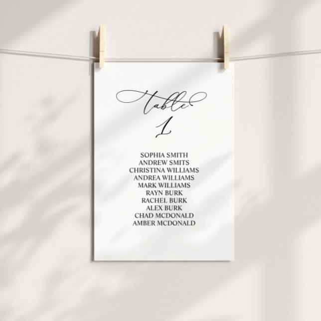 Convites Quadro de Caligrafia Elegante Número 1 Gráfico de  (Criador carregado)