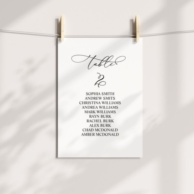 Convites Quadro de Caligrafia Elegante Número 2 Quadro Sent (Criador carregado)