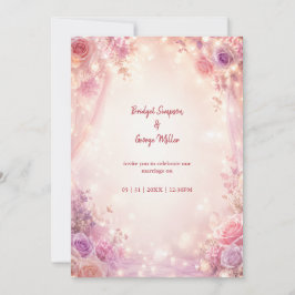 Convites Quadro de Casamento Botânico Neon Mínimo