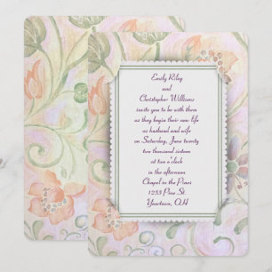 Convites Quadro de Casamento Floral