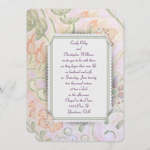 Convites Quadro de Casamento Floral