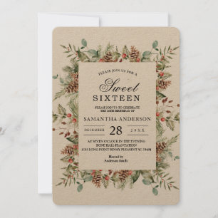 Convites Quadro de Cone Verde-Pinheiro