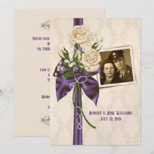 Convites quadro de foto de aniversário de casamento