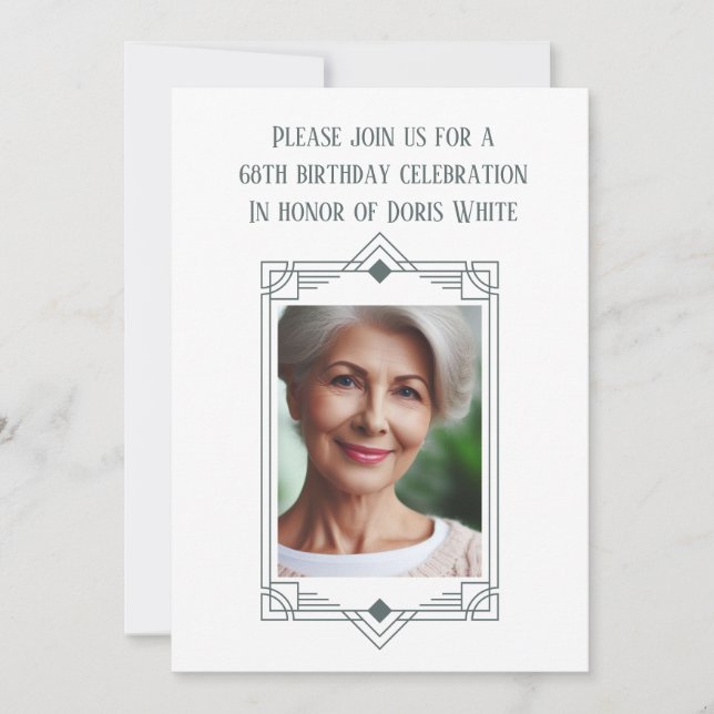 Convites Quadro de Fotografias Personalizado da 68ª Festa d (Frente)