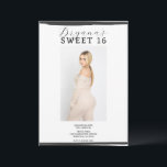Convites Quadro de Fotos Branco e Preto Trendy Modern Sweet<br><div class="desc">Personalize como quiser.</div>
