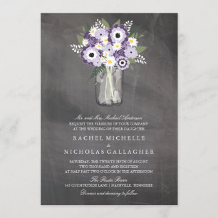 Convites Quadro De Jardins Roxos Casamento