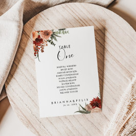 Convites Quadro de outono Botânico Boho Número 1 Gráfico Se