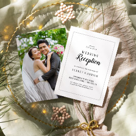 Convites Quadro de Recepção de casamento de Fotografias Sim