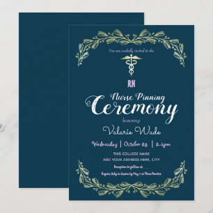 Convites Quadro de Rico de Cerimônia de Pinning de Enferme