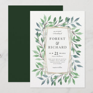 Convites Quadro do Woodland