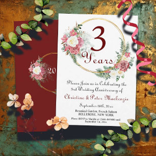 Convites Quadro Dourado dos Rosas do Casamento de Couro