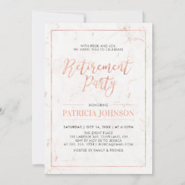 Convites Quadro Dourado Marble e Rosa | Partido da Reforma 