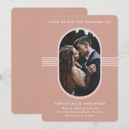 Convites Quadro Elegante | Terracotta Foto Casamento