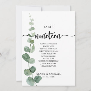 Convites Quadro Eucalipto Verde Número 19 Quadro Sentado