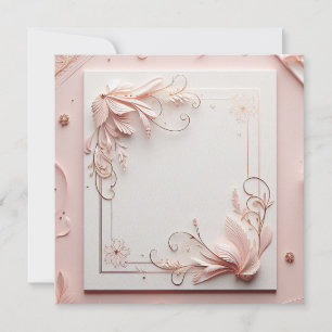Convites Quadro Floral 3D
