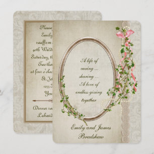 Convites Quadro Floral Antigo
