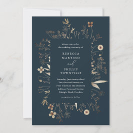 Convites Quadro Floral Boho Casamento de Flores Silvestres