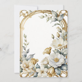 Convites quadro floral de casamento