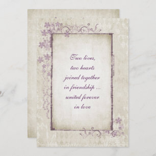 Convites Quadro Floral do casamento vintage
