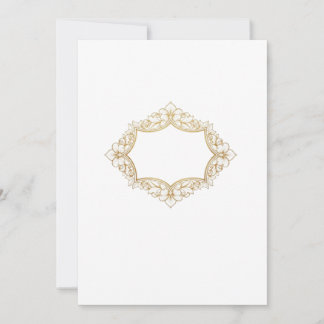 Convites Quadro Floral Dourado Elegante | D Botânica Minima