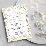 Convites Quadro floral elegante de ouro branco clássico Swe<br><div class="desc">Um elegante na moda floral branco e dourado, 16... convite elegante e elegante para Deus do luxo. Este doce convite de aniversário de 16 chic é perfeito para qualquer garota de vidro elegante e sofisticada. Este design é ideal para um evento de tendências e na moda. Planeje com sua própria...</div>