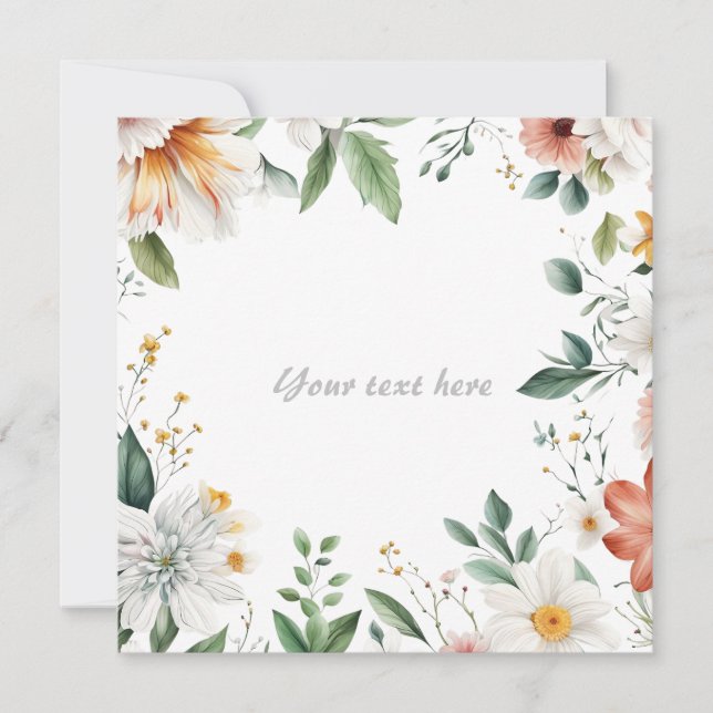 Convites Quadro floral magnífico (Frente)