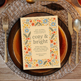 Convites Quadro Floral Outonal Folclórico Festa de Outono