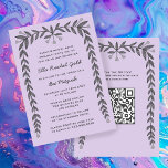 Convites Quadro Floral Personalizado Código QR Moderno BarB<br><div class="desc">Cartão perfeito para anunciar um morcego mitzvah, bar mitzvah ou outra celebração judaica! Arte desenhada à mão para você na frente e atrás! TOTALMENTE PERSONALIZÁVEL! Clique em "Personalizar" acima para editar o texto e adicionar seu link ao código QR. Clique em "editar usando a ferramenta design" para ajustar as fontes,...</div>