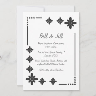 Convites Quadro Floral Prateado No Casamento Branco De Fund