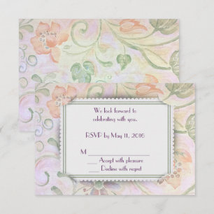 Convites Quadro Floral RSVP
