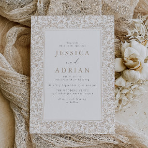 Convites Quadro Floral Vintage Casamento