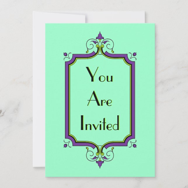 Convites Quadro Flourish Elegante (Frente)