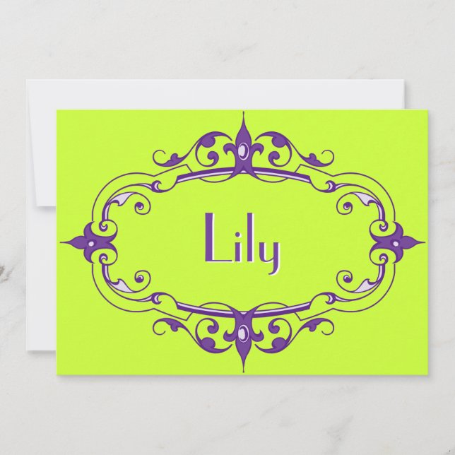 Convites Quadro Flourish Elegante (Frente)