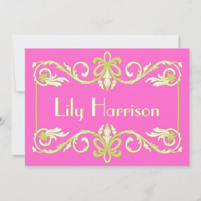 Convites Quadro Flourish Elegante (Frente)