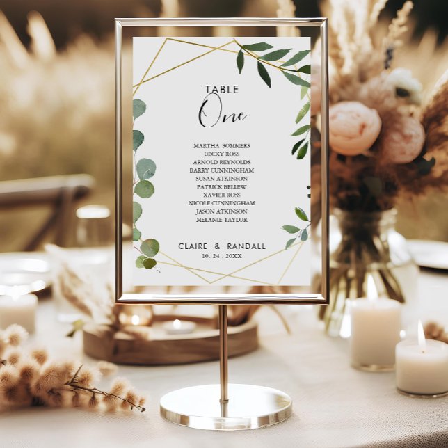 Convites Quadro Geométrico Eucalyptus Número 1 (Criador carregado)