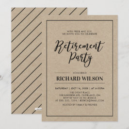 Convites Quadro Kraft e Preto | Partido da Reforma Moderna