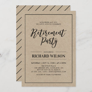 Convites Quadro Kraft e Preto Partido da Reforma Moderna