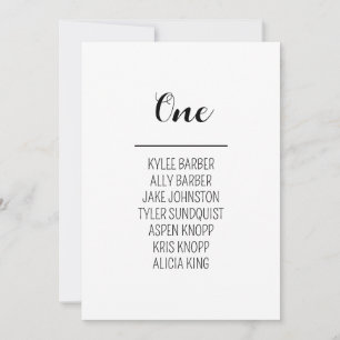 Convites Quadro Minimalista Número 1 Quadro Sentado