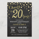 Convites Quadro negro de 20 de casamento e Dourado<br><div class="desc">20 de Aniversário de Chalkboard Black e Dourado Convite. Quadro negro e fundo de diamante brilhante Dourado. Dourada Confetti. Aniversário Adulto. Mulher ou Festa de aniversário masculina. Para mais personalização,  clique no botão "Personalizar" e use nossa ferramenta de design para modificar este modelo.</div>