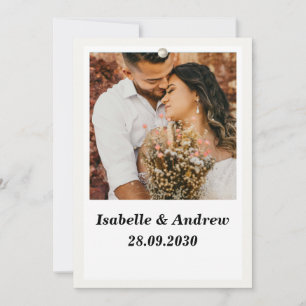 Convites Quadro Polaroide Simples Branco Casamento Dois Lad