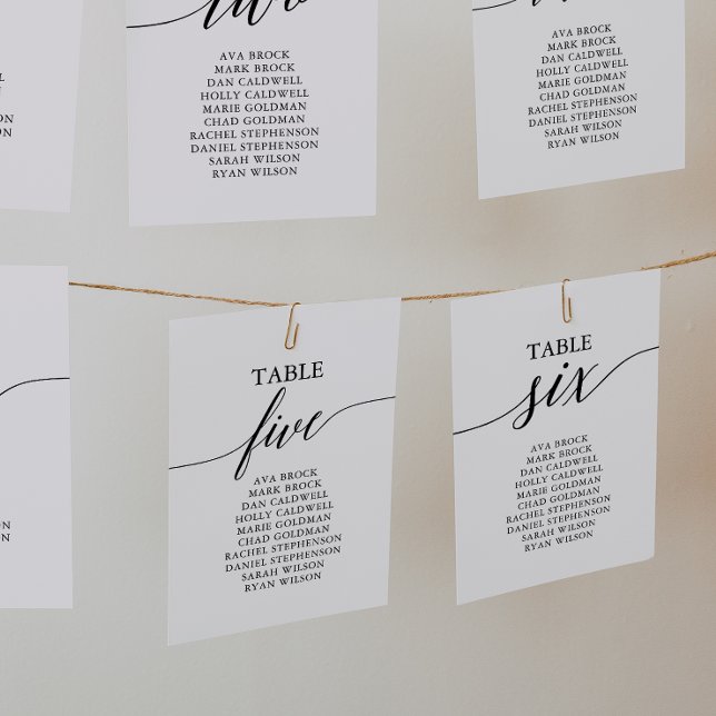 Convites Quadro Preto Elegante Número 6 Quadro Sentado (Criador carregado)