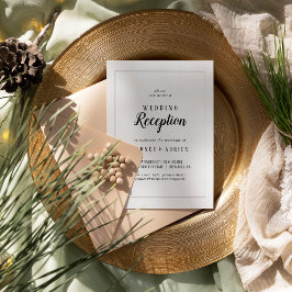 Convites Quadro Simples de Recepção de casamento Minimalist